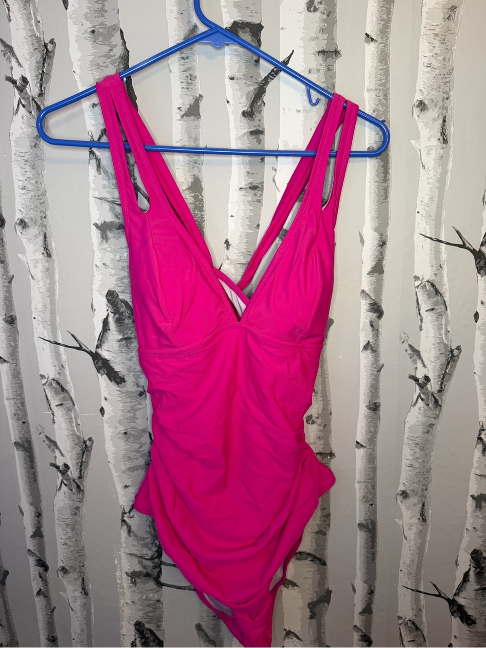 Bright Pink One-Piece tummy control Swimsuit